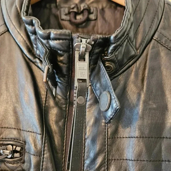 Projek Raw Vegan Leather Moto Biker Jacket Black Size Medium. - Picture 6 of 16